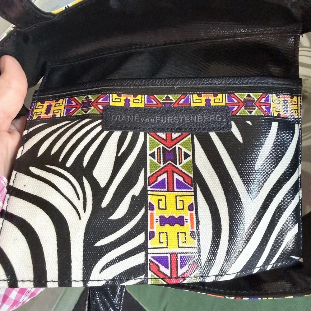 Diane von Furstenberg‎ DVF Zebra & Tribal Print Beach Tote - Coated Canvas Large
